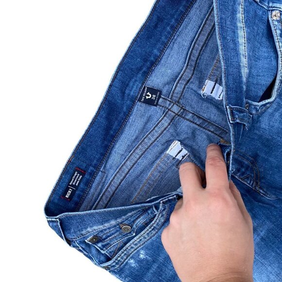 True Religion Jeans Shorts Size 36 RICKY Blue - Picture 4 of 4